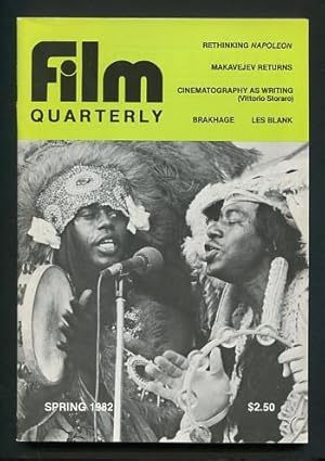 Bild des Verkufers fr Film Quarterly (Spring 1982) [cover: Les Blank's ALWAYS FOR PLEASURE] zum Verkauf von ReadInk, ABAA/IOBA