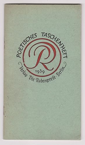 Imagen del vendedor de Poetisches Taschenheft 1939. a la venta por Antiquariat Schwarz & Grmling GbR