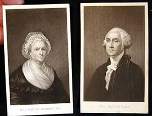 Image du vendeur pour C. 1885 Cartes-De-Visite of George & Martha Washington mis en vente par Certain Books, ABAA