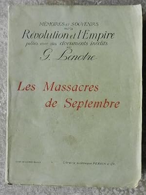 Immagine del venditore per Les massacres de septembre. venduto da Librairie les mains dans les poches