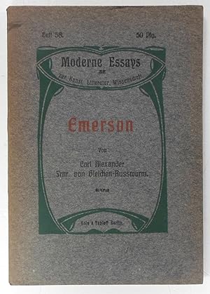 Seller image for Emerson. (Moderne Essays, 38). for sale by Brbel Hoffmann