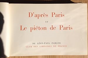 D'après Paris et Le piéton de Paris.