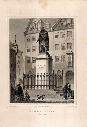 Seller image for Albrecht Dürer. Nürnberg. Stahlstich-Ansicht von Raab nach Rohbock. for sale by Antiquariat Dennis R. Plummer