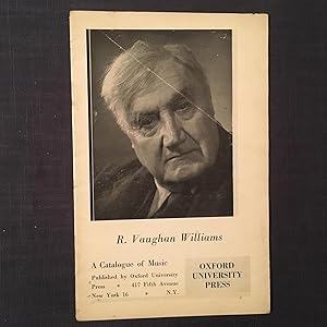 R. Vaughan Williams: A Catalogue of Music