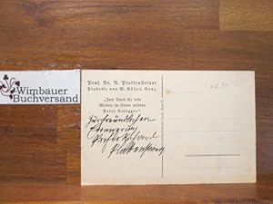 Seller image for Original Autograph Richard Plattensteiner (1878-1956) /// Autogramm Autograph signiert signed signee for sale by Antiquariat im Kaiserviertel | Wimbauer Buchversand