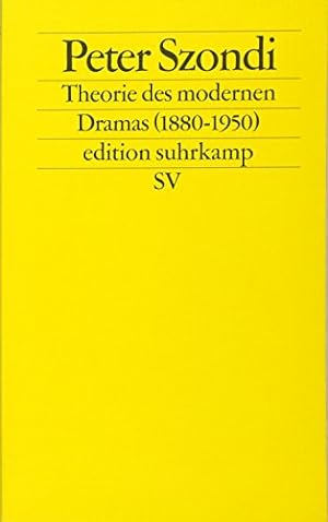 Bild des Verkäufers für Theorie des modernen Dramas : 1880 - 1950. Edition Suhrkamp ; 27 zum Verkauf von Antiquariat Buchhandel Daniel Viertel