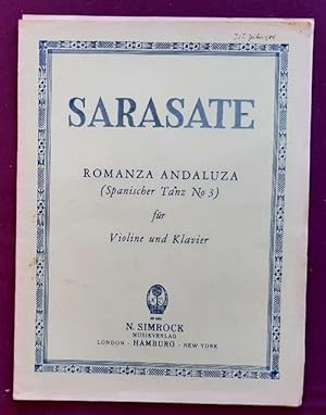 Bild des Verkufers fr Romanza Andaluza (Spanischer Tanz No. 3) Opus 22 No. 1 Violine und Klavier zum Verkauf von ANTIQUARIAT H. EPPLER