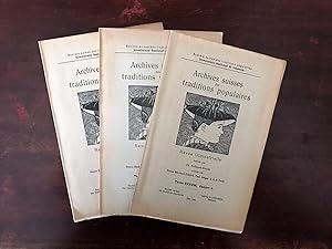 Imagen del vendedor de Archives Suisses des Traditions Populaires. Revue trimestrielle. 38. Jahrgang 1941. a la venta por Antiquariat Seibold