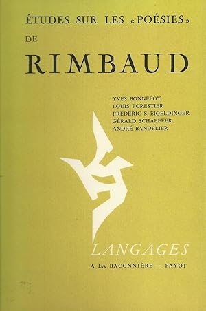 Études sur les "poésies" de Rimbaud