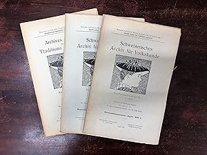 Imagen del vendedor de Schweizerisches Archiv fr Volkskunde. Vierteljahresschrift. 29. Jahrgang 1929. a la venta por Antiquariat Seibold