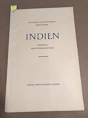 Historisch - Geographisches Kartenwerk INDIEN Entwicklung Seiner Wirtschaft und Kultur