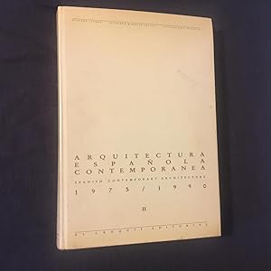 Imagen del vendedor de Arquitectura Espanola Contemporanea/Spanish Contemporary Architecture, 1975/1990, Vol II (2) only. a la venta por Joe Maynard