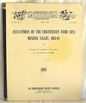 Immagine del venditore per San Bernardino County Museum Association Quarterly Vol. XIII, No. 2 Winter 1965 - Excavations of the Christensen Webb Site Menifee Valley, 1963-64 venduto da Argyl Houser, Bookseller