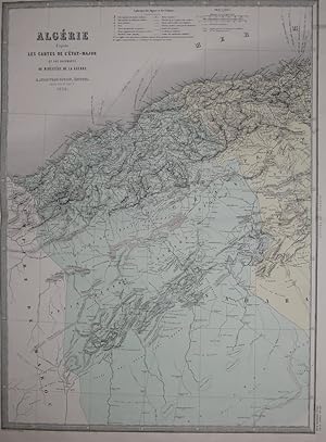 Bild des Verkufers fr Carte de l'Algrie, d'aprs les cartes de l'Etat-Major et les documents du Ministre de la Guerre. Aus "Atlas Usuel" zum Verkauf von Antiquariat  Braun