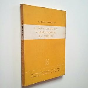 Imagen del vendedor de Lengua literaria y lengua popular en Amrica a la venta por MAUTALOS LIBRERA