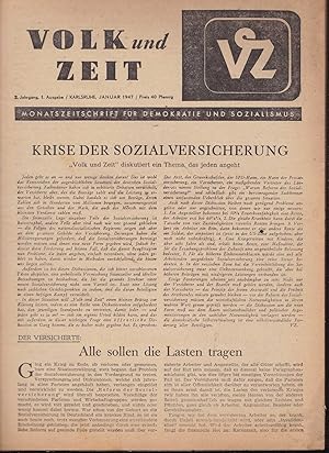 Volk und Zeit. Monatszeitschrift für Demokratie und Sozialismus. 2. Jahrgang 1947 [komplett]