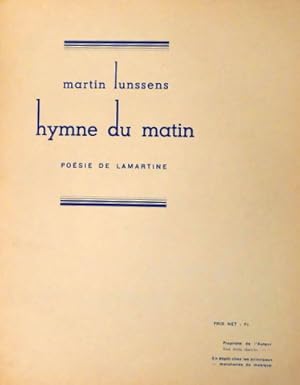 Hymne du matin. Poésie de Lamartine