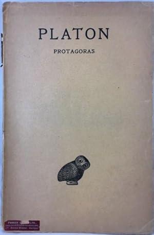 Imagen del vendedor de Oeuvres compltes, tome III, 1re partie : Protagoras a la venta por Great Expectations Rare Books