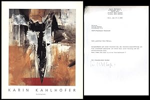 Seller image for Karin Kahlhofer. [Mit 2 Autografen.] for sale by Antiquariat Lenzen