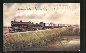 Künstler-Postcard Englische Eisenbahn Southern Belle von London nach Brighton