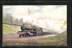 Künstler-Postcard Englische Eisenbahn Plymouth Express der G.W.R.