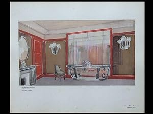 LOUIS SUE - ANDRE MARE, DINING ROOM, FRENCH ART DECO - 1924 - POCHOIR, SALLE A MANGER