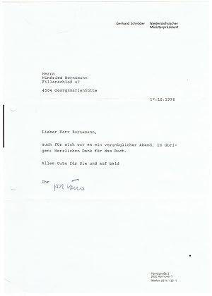 Imagen del vendedor de Ms. Brief mit eigenh. Unterschrift. a la venta por Kotte Autographs GmbH