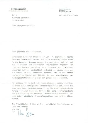 Bild des Verkufers fr 3 ms. Briefe mit eigenh. Unterschrift. zum Verkauf von Kotte Autographs GmbH