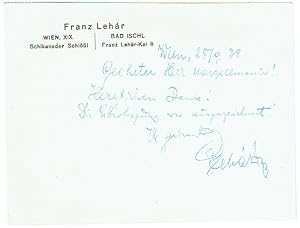 Seller image for Eigenh. Brief mit Unterschrift. for sale by Kotte Autographs GmbH