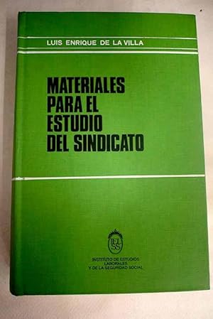 Bild des Verkufers fr Materiales para el estudio del sindicato zum Verkauf von Alcan Libros
