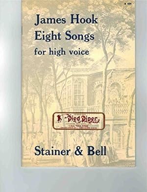 Bild des Verkufers fr James Hook Eight Songs For High Voice zum Verkauf von WeBuyBooks