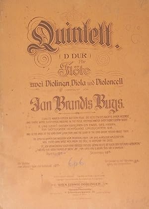 Image du vendeur pour Quintett fur Flote, zwei Violinen, Viola und Violoncell, Miniature Score mis en vente par Austin Sherlaw-Johnson, Secondhand Music