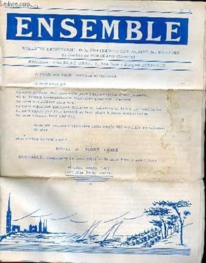 Imagen del vendedor de Ensemble Bulletin trimestriel de la fraternit catholique des malades du diocse de Bordeaux N16 Hiver 1960-61 a la venta por Le-Livre