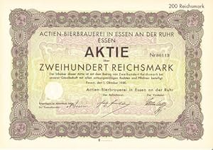 Aktie über Zweihundert Reichsmark.