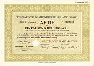 Aktie über Eintausend Reichsmark.