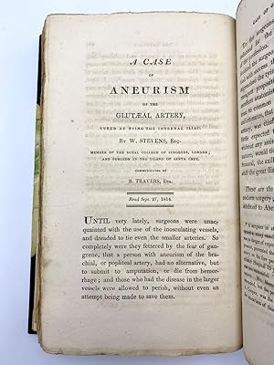 Imagen del vendedor de A case of aneurism of the gluteal artery, cured by tying the internal iliac." In: Medico-Chirurgical Transactions. Volume 5 a la venta por Riverrun Books & Manuscripts, ABAA