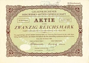 Aktie über Zwanzig Reichsmark.