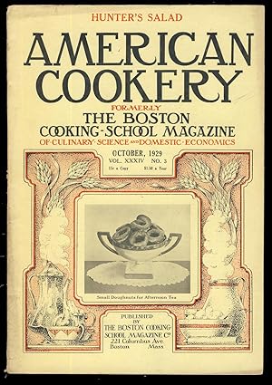 Bild des Verkufers fr American Cookery Formerly The Boston Cooking-School Magazine October 1929 zum Verkauf von Parigi Books, Vintage and Rare
