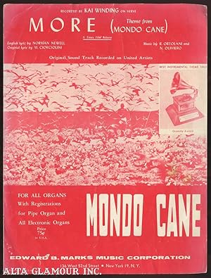 Seller image for MORE (Theme from Mondo Cane) - Sheet Music for sale by Alta-Glamour Inc.