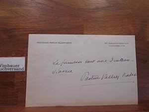 Seller image for Autographe Louis Pasteur Vallery-Radot // Autogramm Autograph signiert signed signee for sale by Antiquariat im Kaiserviertel | Wimbauer Buchversand