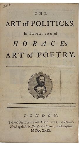 Seller image for The Art of Politicks. In Imitation of Horace?s Art of Poetry. for sale by McNaughtan's Bookshop, ABA PBFA ILAB