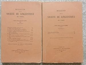 Bulletin de la Société de Linguistique de Paris. Tome cinquante-et-unième (1955). Fascicules 1 et 2.