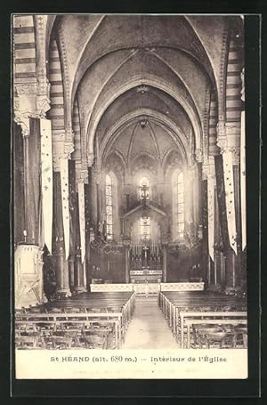 Carte postale St. Héand, Interieur de l`Église