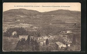 Carte postale Bourg-Argental, vue générale et Quartier d`Almandet