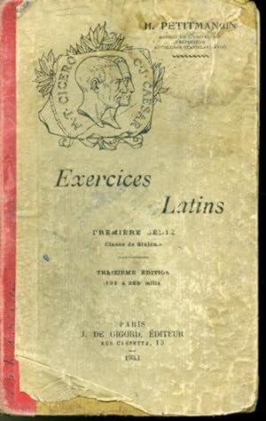 Imagen del vendedor de Exercices latins premire srie classe de sixime a la venta por Librairie Le Nord
