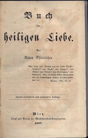 Bild des Verkufers fr Buch der heiligen Liebe zum Verkauf von Berchmans