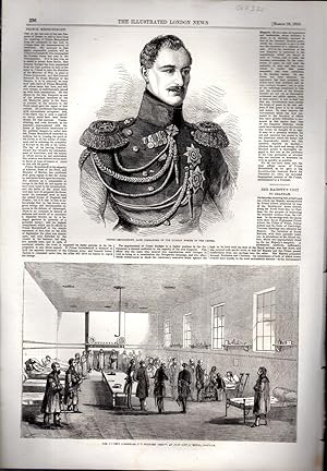 Imagen del vendedor de ENGRAVING: Prince Menschikoff".story & engraving from The Illustrated London News, March 10, 1855 a la venta por Dorley House Books, Inc.