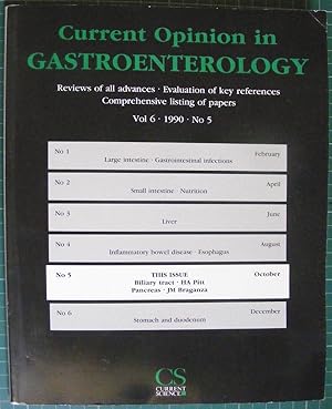 Seller image for Current Opinion in Gastroenterology Vol 6 1990 No 5 for sale by Hanselled Books