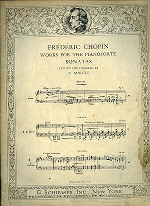 Seller image for Piano Sonate (Sonata) No. 2 in B flat Minor Opus 35 [Vintage Piano Solo Sheet Music] (Music Publisher's Reference Number 11744) Schirmer Library of Classics for sale by Little Stour Books PBFA Member
