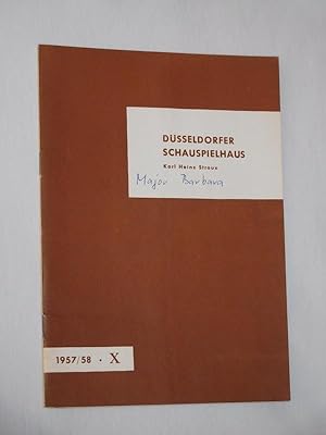 Bild des Verkufers fr Monatsbltter des Dsseldorfer Schauspielhauses X, 1957/58 (Juni 1958). Programmheft MAJOR BARBARA von Shaw. Regie: Werner Dggelin, Bhnenbild/ Kostme: Jrg Zimmermann. Mit Annette Schleiermacher (Barbara), Walter Franck, Sybille Binder, Michael Lenz, Nicole Heesters, Rudolf H. Krieg, Frigga Braut, Gerda Maurus zum Verkauf von Fast alles Theater! Antiquariat fr die darstellenden Knste